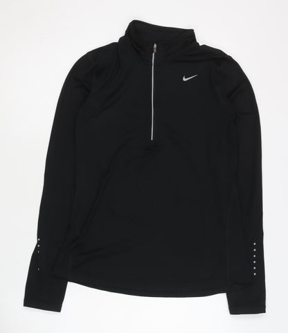 Nike Women's Black Dri-Fit Pullover Running Top - S