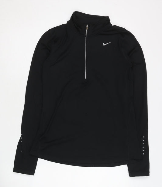 Nike Women's Black Dri-Fit Pullover Running Top - S