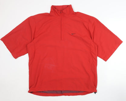 Nike Men's Red Short Sleeve Activewear Top L