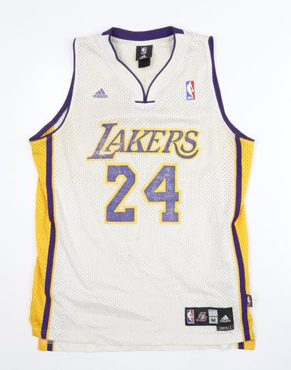 Adidas Men's White Basketball Tank Jersey M