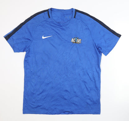 Nike Men's Blue Athletic Jersey T-Shirt Medium