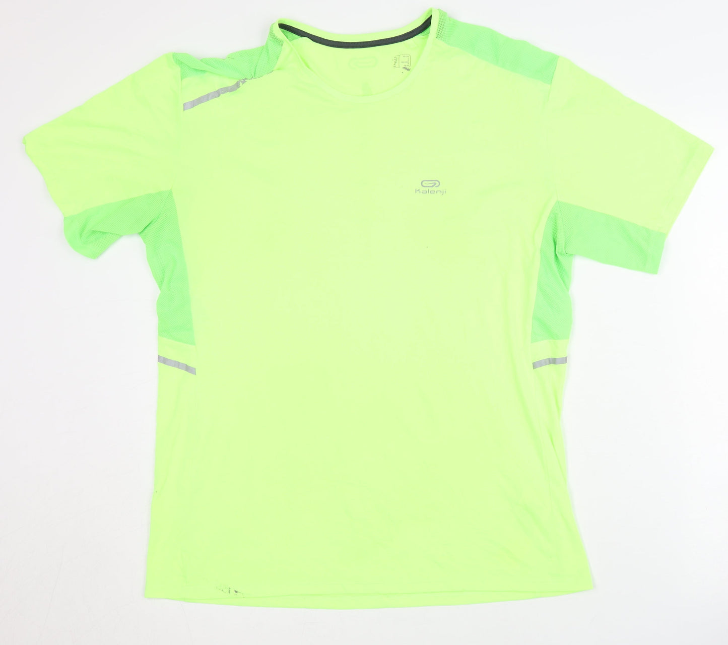 Decathlon Men's Green Reflective Sports T-Shirt M
