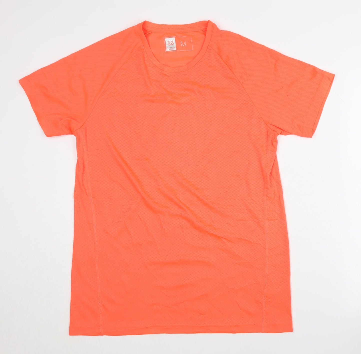 Active & Co Men's Orange Gym T-Shirt M - Breathable Fit