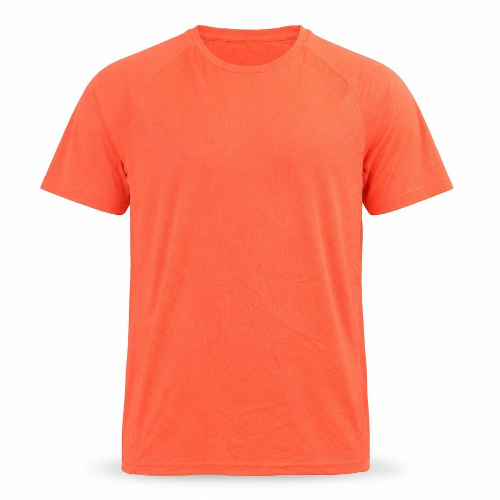 Front view of Active & Co Men's Orange Gym T-Shirt M - Breathable Fit