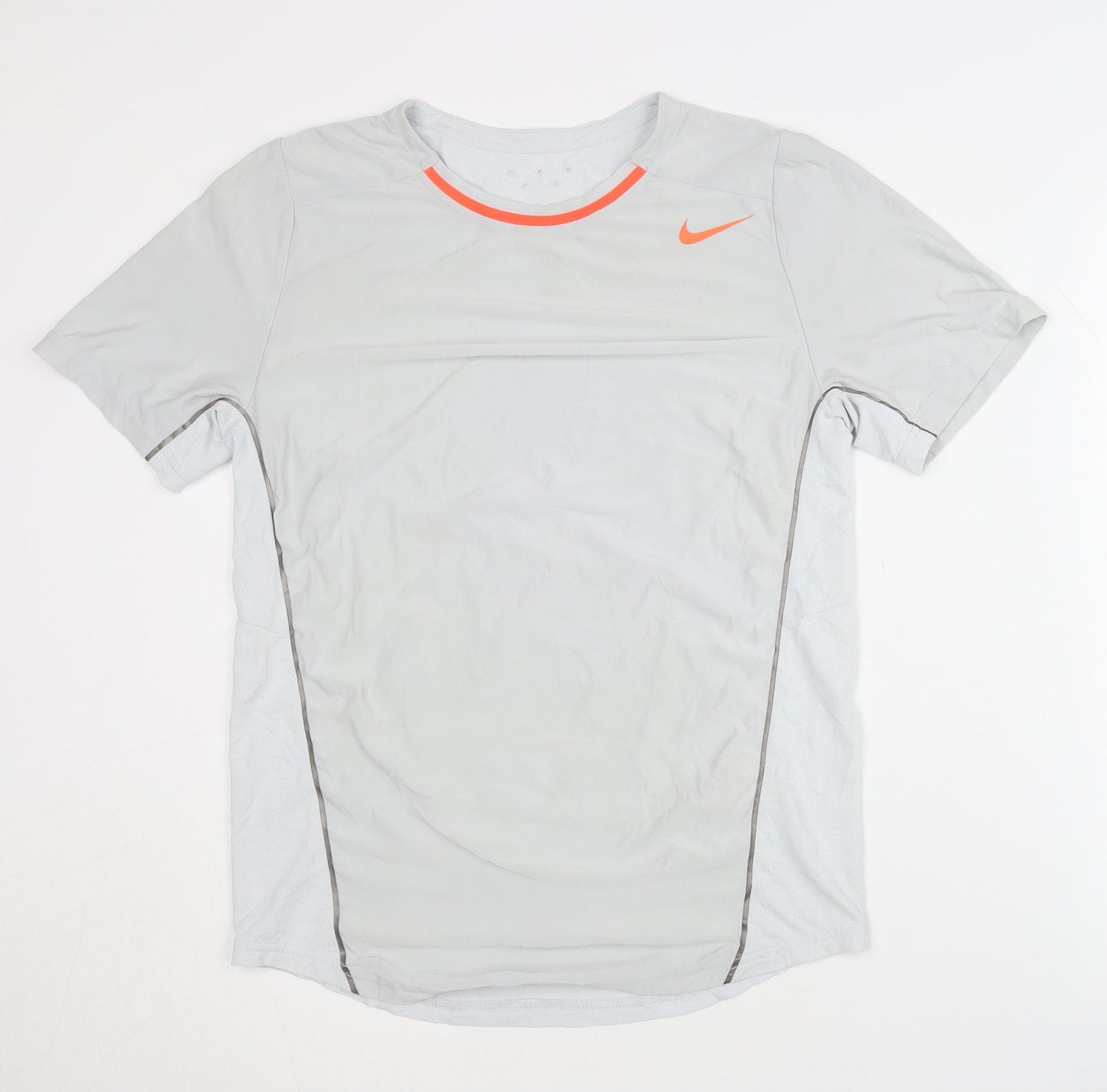 Nike Men's Grey Athletic T-Shirt - L, Breathable & Moisture-Wicking