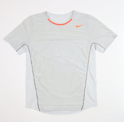 Nike Men's Grey Athletic T-Shirt - L, Breathable & Moisture-Wicking