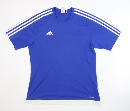 Adidas Men's Blue Gym T-Shirt Medium