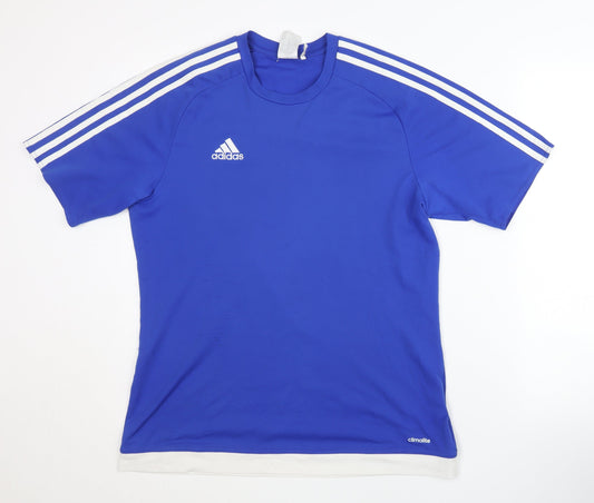 Adidas Men's Blue Gym T-Shirt Medium
