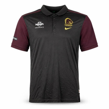 Mens UK Size L Nike Black Rugby Polo