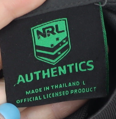 Nike Men's Black Rugby Polo L - Short Sleeve Sports Top