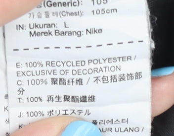 Nike Men's Black Rugby Polo L - Short Sleeve Sports Top