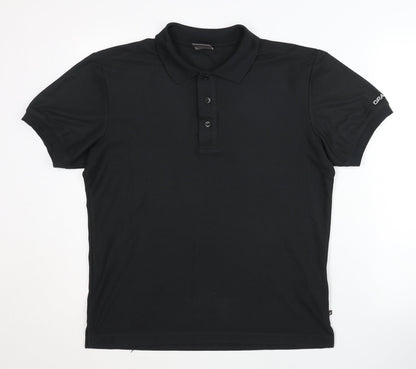 Craft Men's Black Polo Shirt, Size M, Short Sleeve