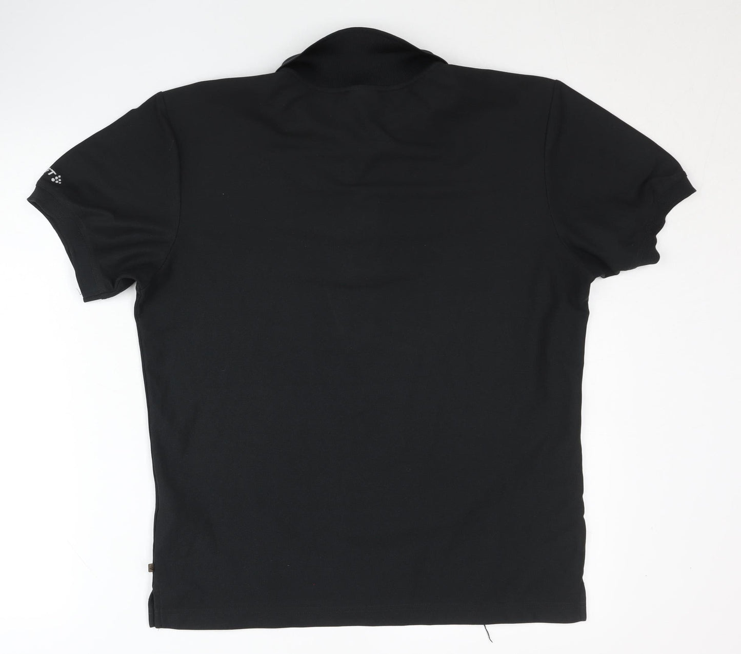 Craft Men's Black Polo Shirt, Size M, Short Sleeve