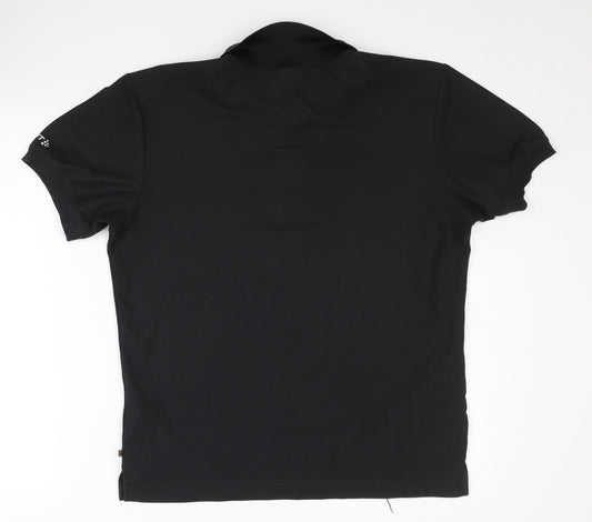Craft Men's Black Polo Shirt, Size M, Short Sleeve