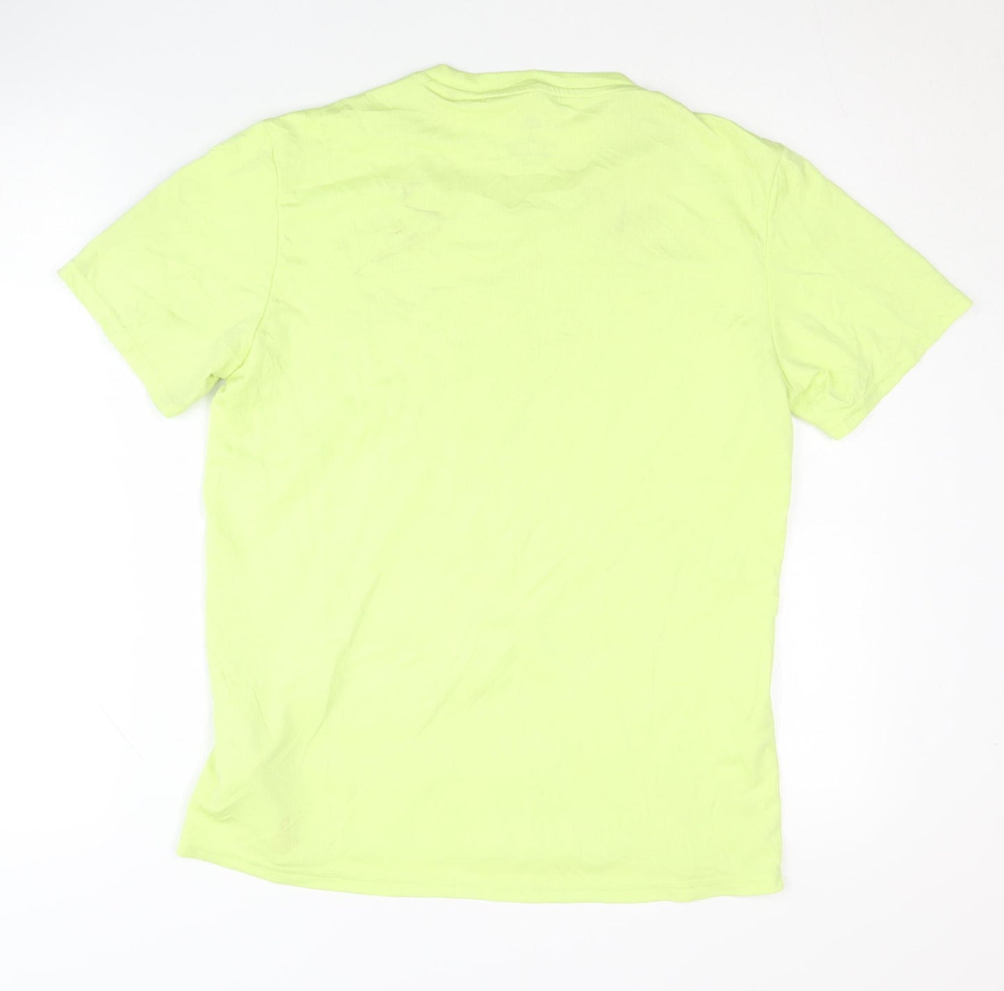 Adidas Men's Yellow Running T-Shirt, Size S, Reflective