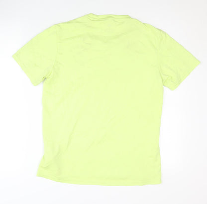 Adidas Men's Yellow Running T-Shirt, Size S, Reflective