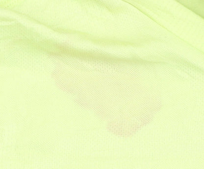 Adidas Men's Yellow Running T-Shirt, Size S, Reflective