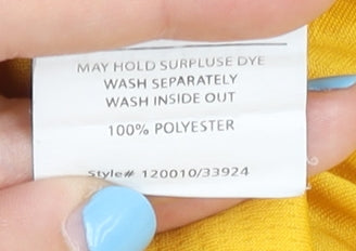 Newline Men's Yellow T-Shirt M V-Neck Graphic Print