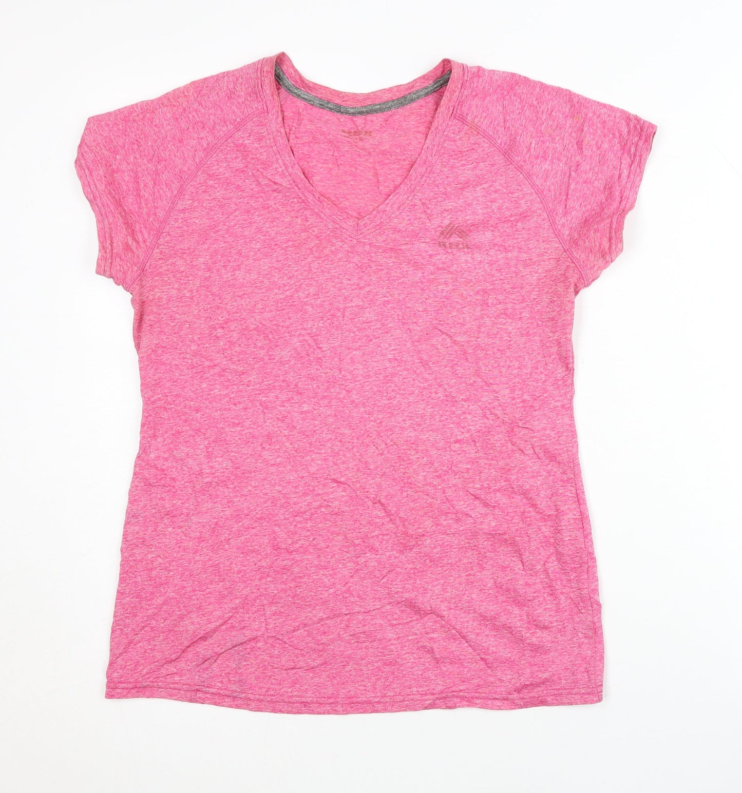 REI Women's Pink V-Neck Activewear T-Shirt, Medium