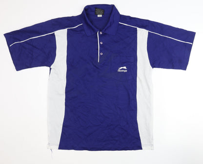 Slazenger Men's Blue Polo Shirt - Medium