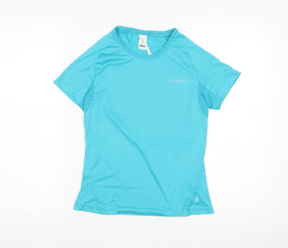 Decathlon Women's Blue Active T-Shirt, Size 8