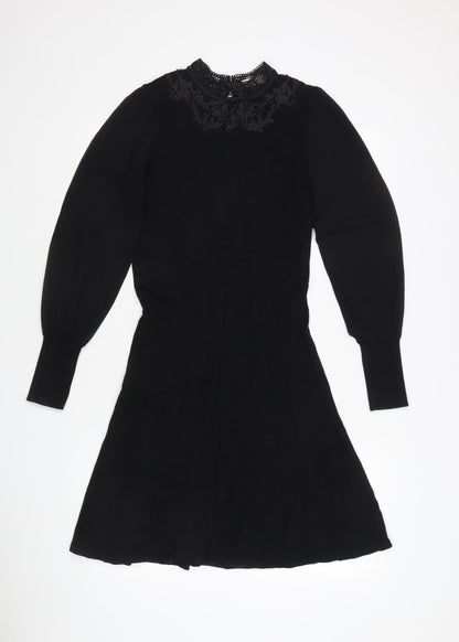 Oasis Women's Black Dress, Size S, Long Sleeve