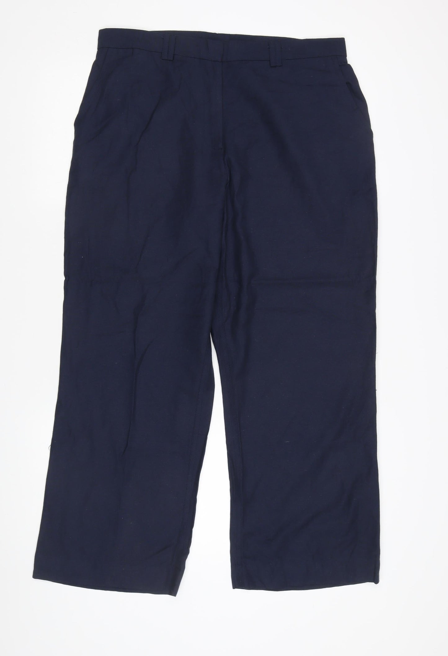Womens UK Size XL Joanna Hope Regular Fit Casual Navy Trousers