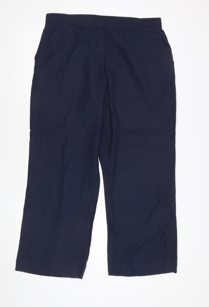 Womens UK Size XL Joanna Hope Regular Fit Casual Navy Trousers