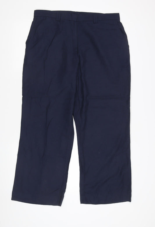 Joanna Hope Navy Women's Trousers XL Elastic Waist