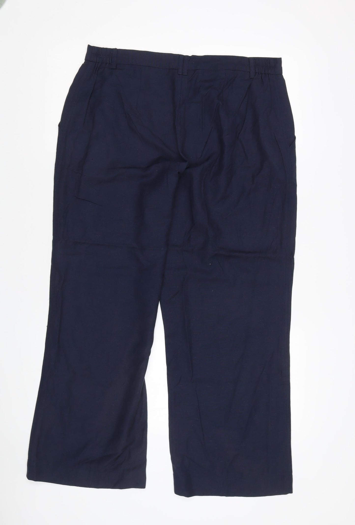 Womens UK Size XL Joanna Hope Regular Fit Casual Navy Trousers