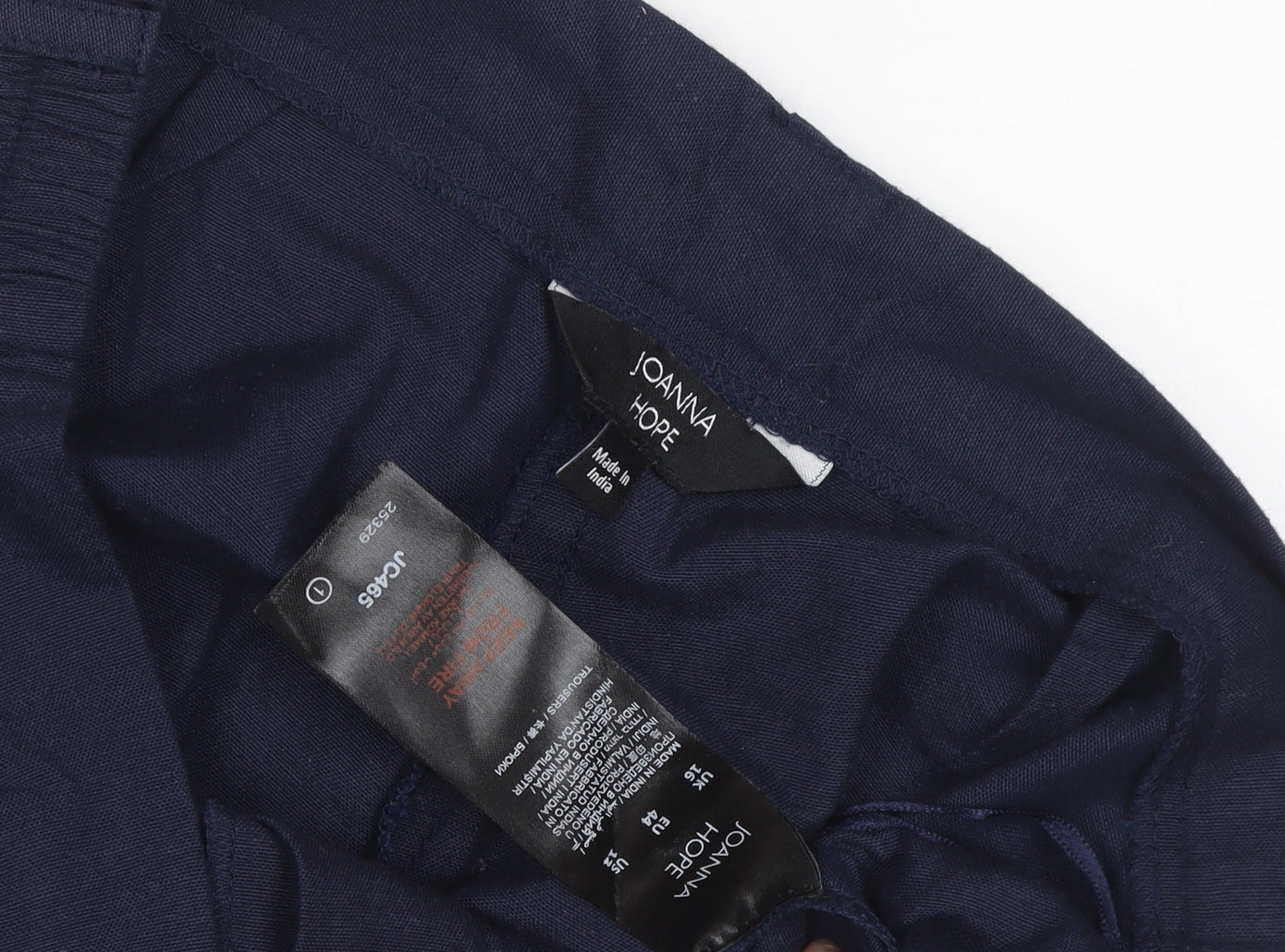 Womens UK Size XL Joanna Hope Regular Fit Casual Navy Trousers