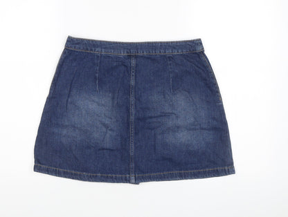 Divided Women's Blue Denim A-Line Skirt Size 10