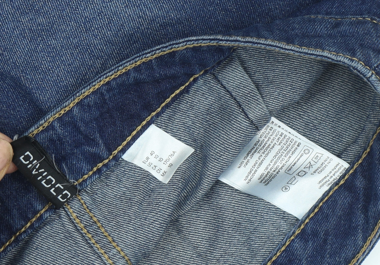 Divided Women's Blue Denim A-Line Skirt Size 10