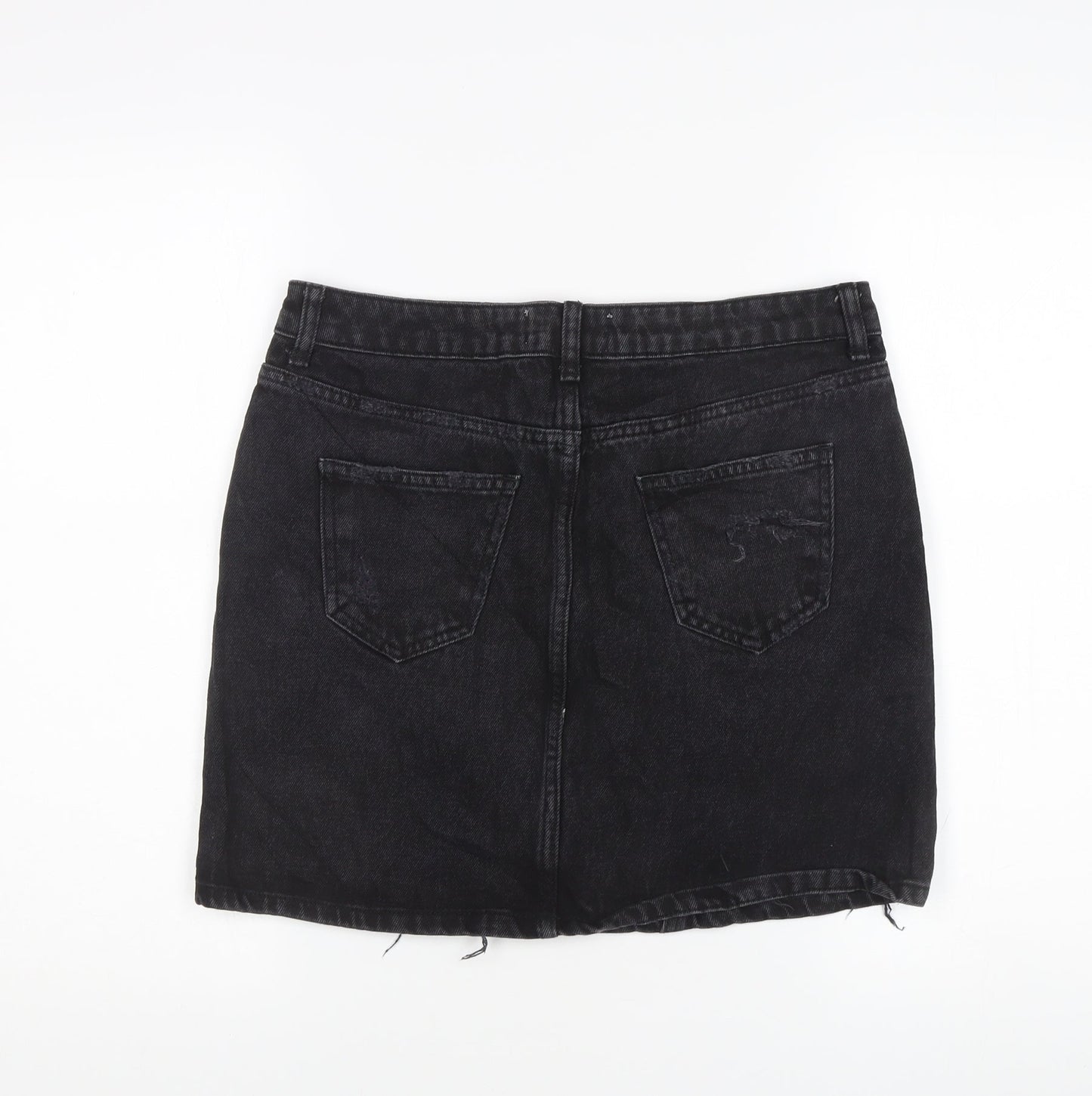 New Look Women's Black Mini Denim Skirt, Size 12