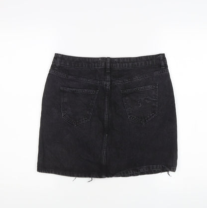 New Look Women's Black Mini Denim Skirt, Size 12
