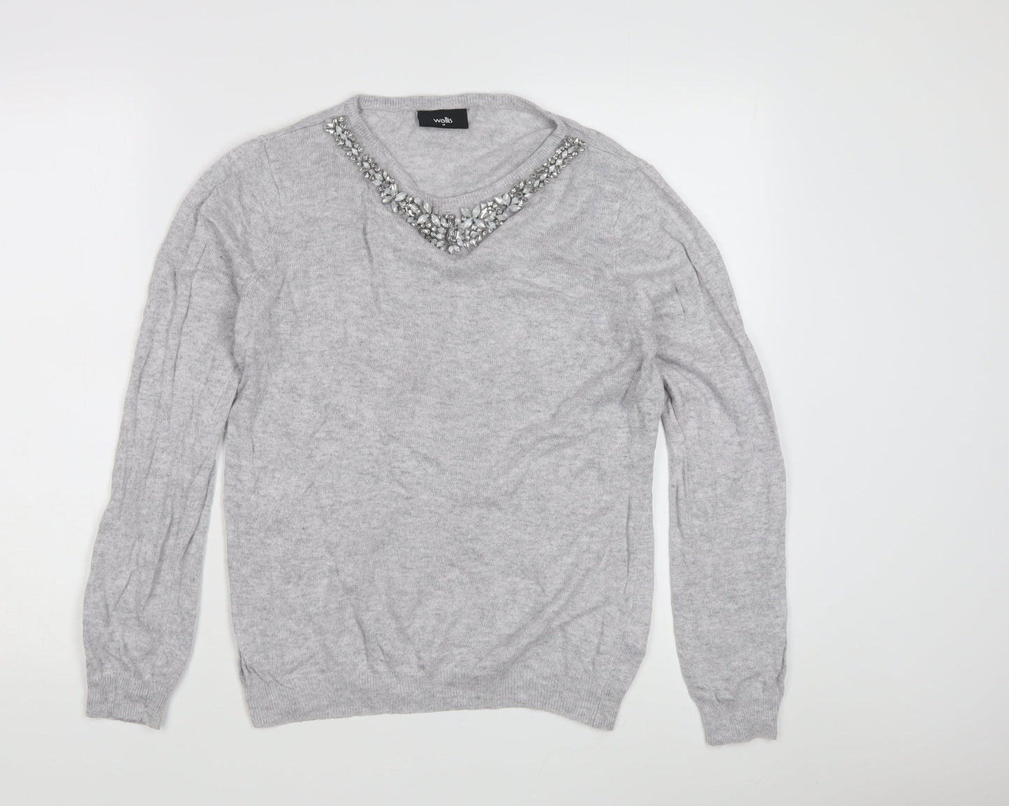 Womens UK Size M Wallis Grey Pullover Jumper