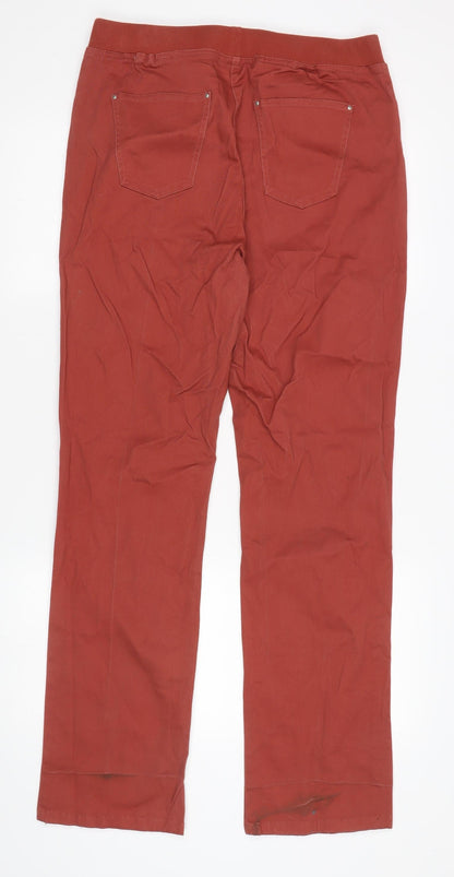 Womens UK Size 14 Cotton Traders Regular Fit  Red Trousers