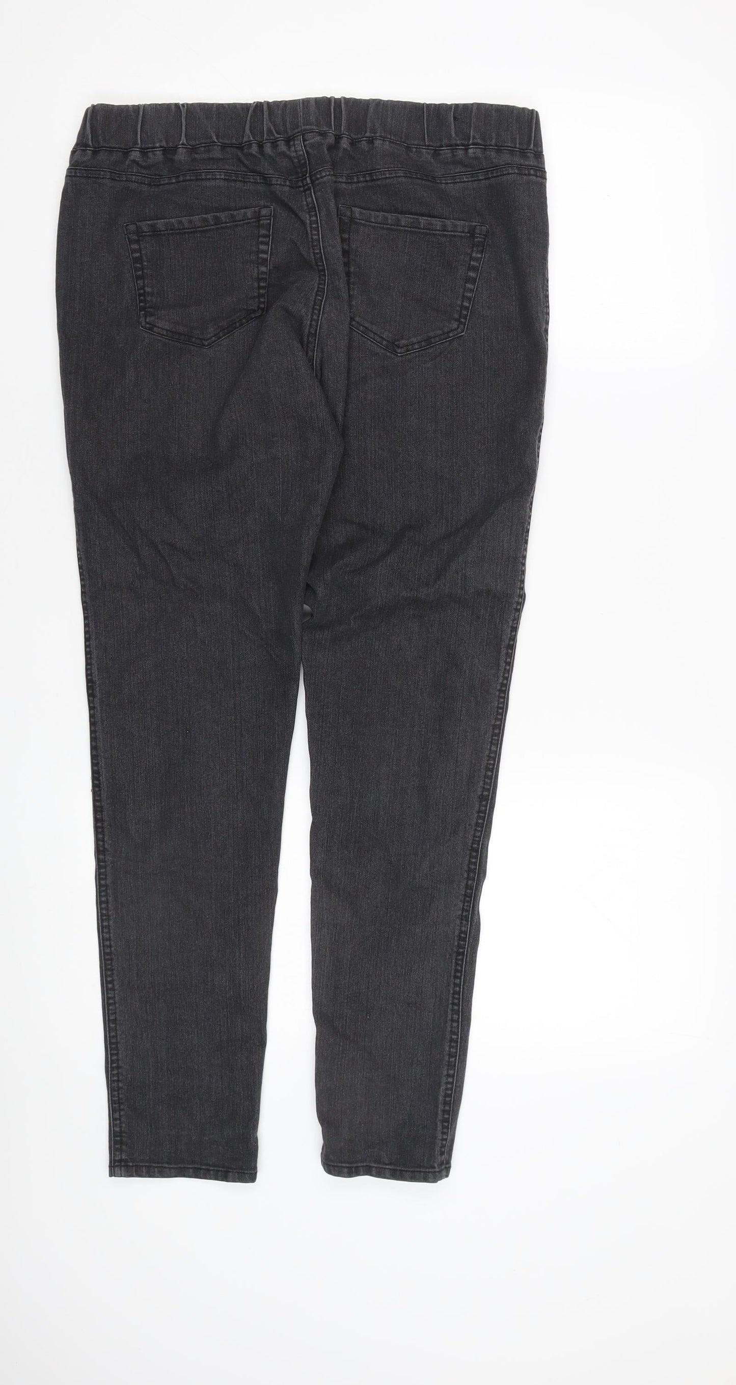 Womens UK Size L Mia Moda Slim Fit Jegging Black Trousers