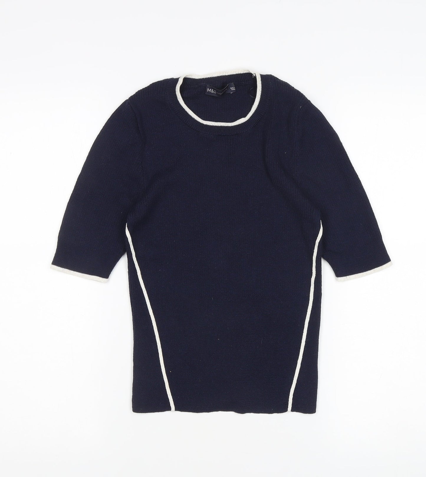 Womens UK Size 14 Marks and Spencer Blue Pullover Jumper