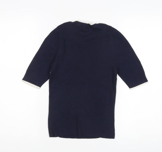 Womens UK Size 14 Marks and Spencer Blue Pullover Jumper