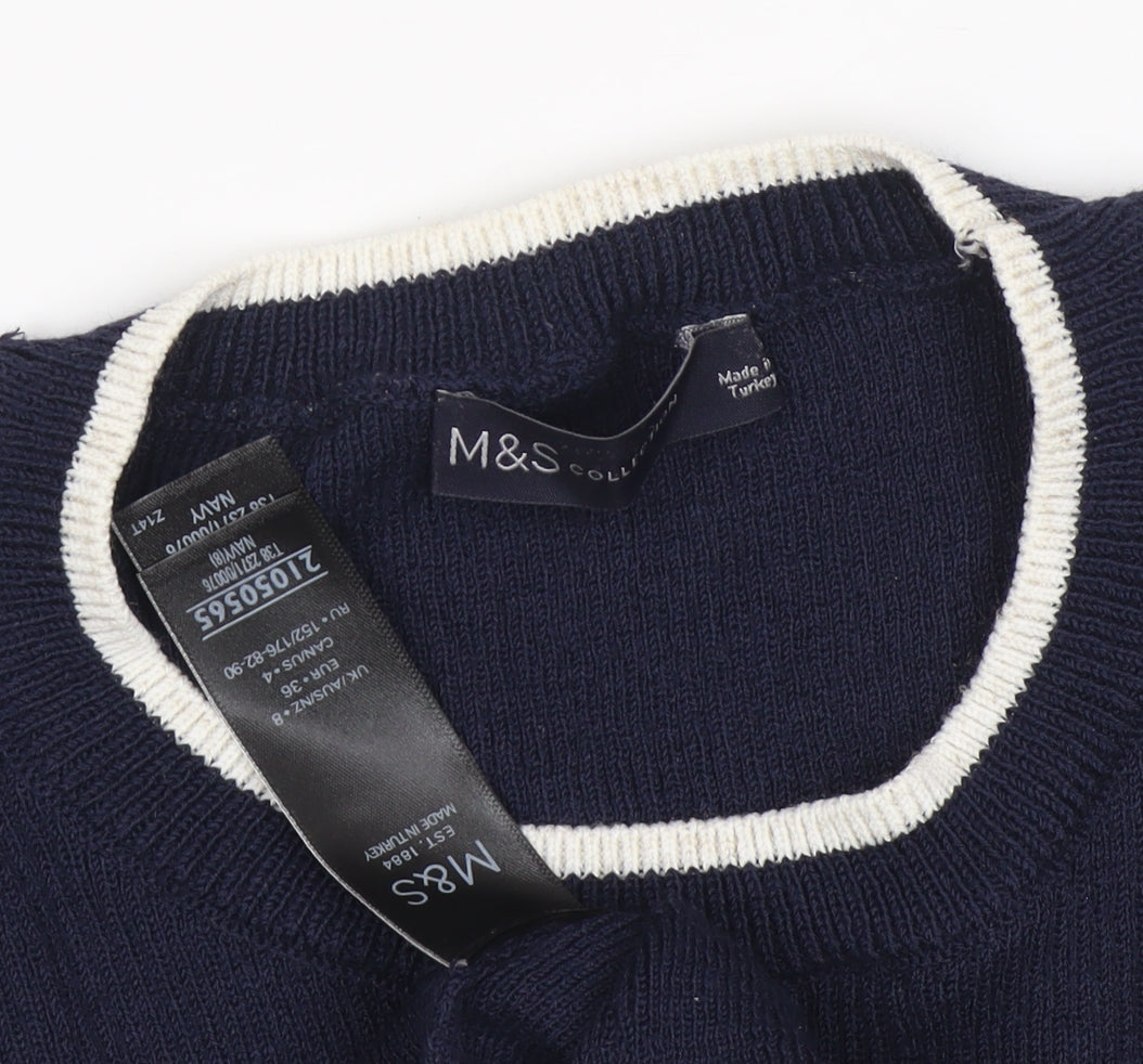 Womens UK Size 14 Marks and Spencer Blue Pullover Jumper