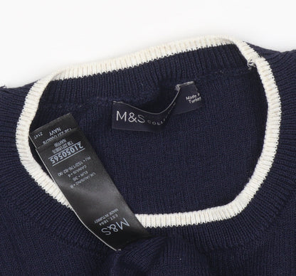 Womens UK Size 14 Marks and Spencer Blue Pullover Jumper
