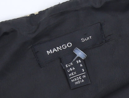 Mango Women’s Black Geometric Pencil Skirt Size 8