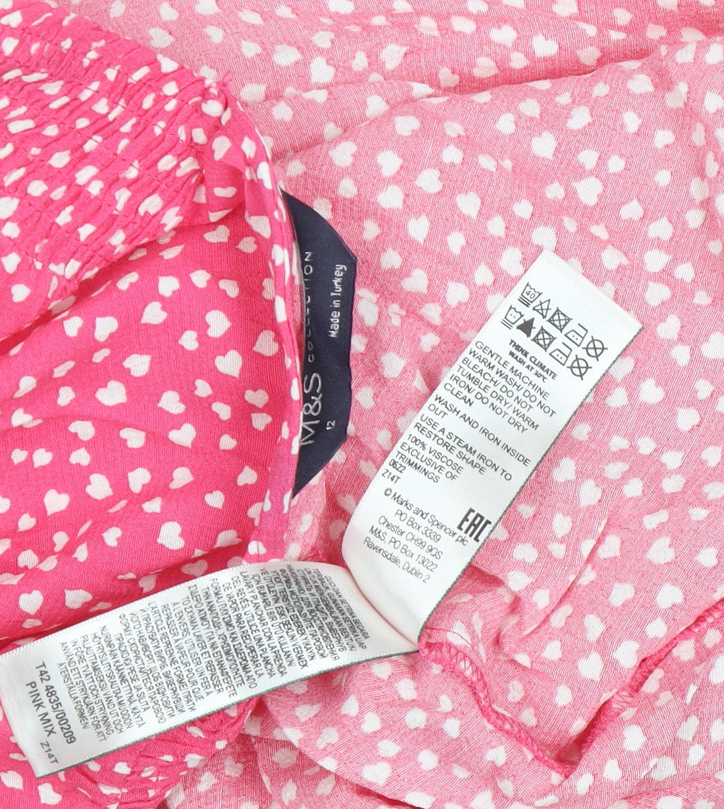 Marks and Spencer Pink Fit & Flare Dress, Size 12