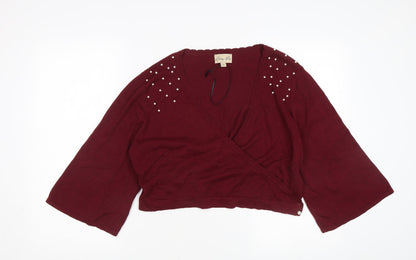 Lindy Bop Women's Red Wrap Jumper XL