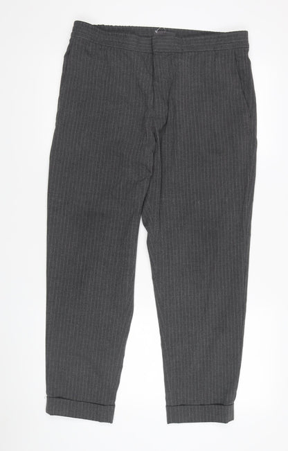 Womens UK Size 20 Zara  Cropped Grey Trousers