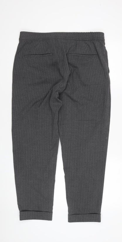 Womens UK Size 20 Zara  Cropped Grey Trousers