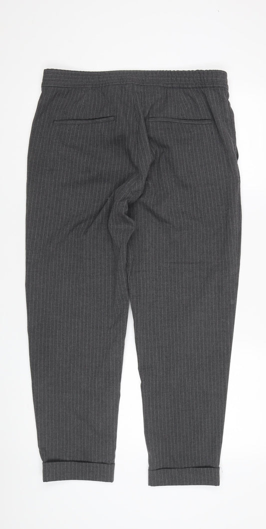 Womens UK Size 20 Zara  Cropped Grey Trousers