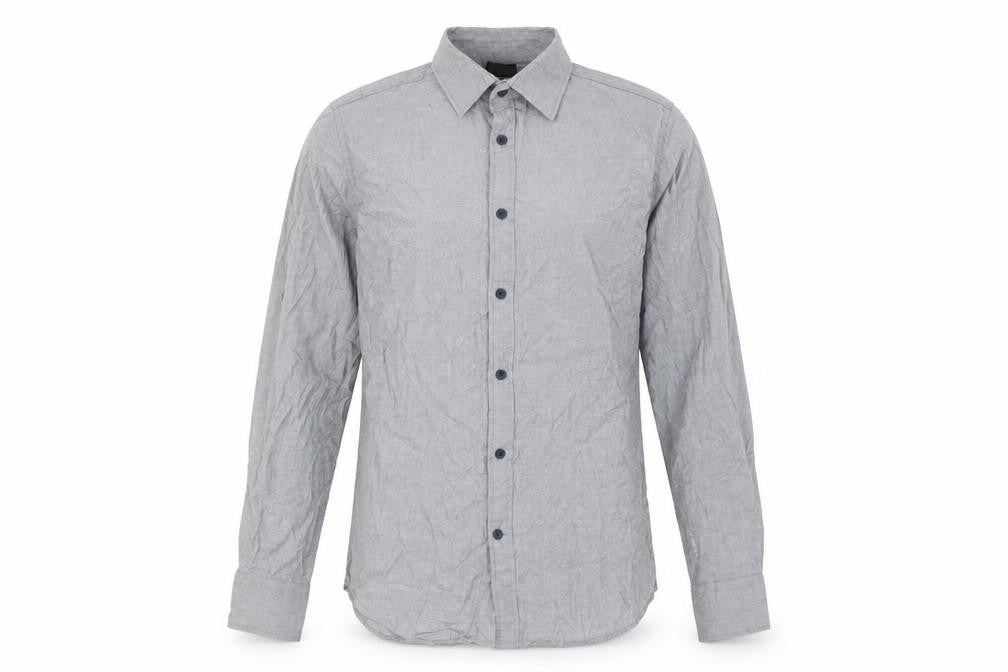 Front view of G-Star RAW Men's Grey Long Sleeve Shirt, M, Button-Up