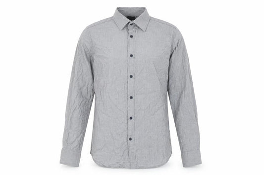 Front view of G-Star RAW Men's Grey Long Sleeve Shirt, M, Button-Up